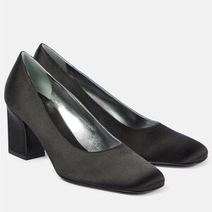The Row Fiore Pumps | Black Satin